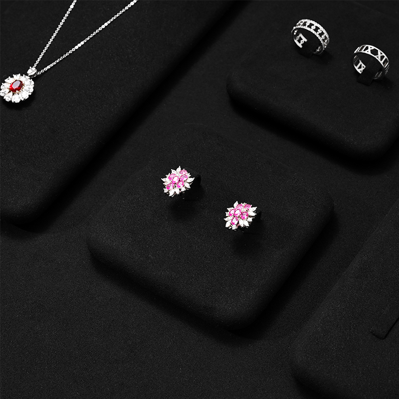 FANXI fashion design TT273 black microfiber jewelry display set for showcase