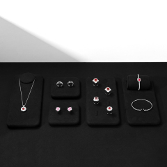 FANXI fashion design TT273 black microfiber jewelry display set for showcase