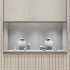 FANXI New arrival elegant light gray microfiber jewelry display set for window cabinet TT312