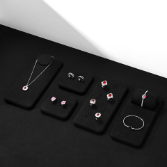 FANXI fashion design TT273 black microfiber jewelry display set for showcase