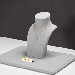 FANXI New arrival elegant light gray microfiber jewelry display set for window cabinet TT312