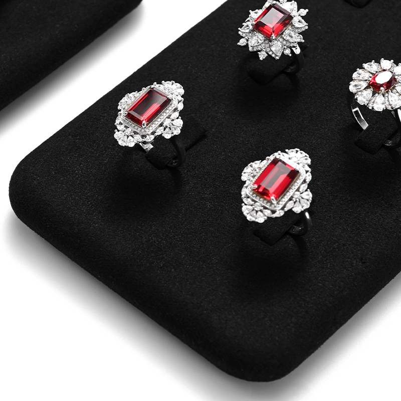 FANXI fashion design TT273 black microfiber jewelry display set for showcase