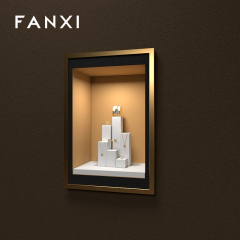 FANXI New arrival elegant white microfiber jewelry display set for window cabinet TT184