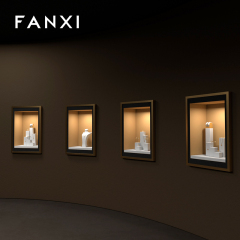 FANXI New arrival elegant white microfiber jewelry display set for window cabinet TT184