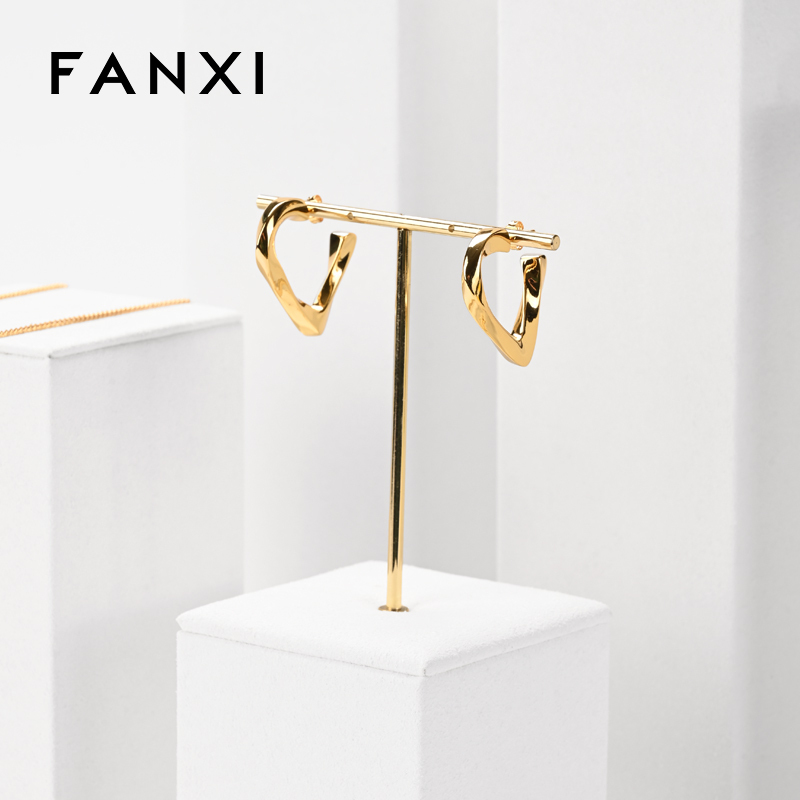 FANXI New arrival elegant white microfiber jewelry display set for window cabinet TT184