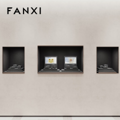FANXI TT256 grey microfiber jewelry square style ring pendant earring exhibition