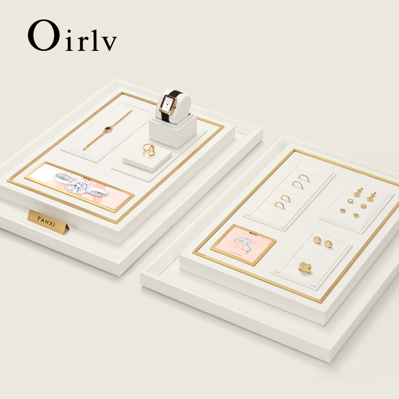 FANXI TT288 new design soft beige jewelry display tray for cabinet