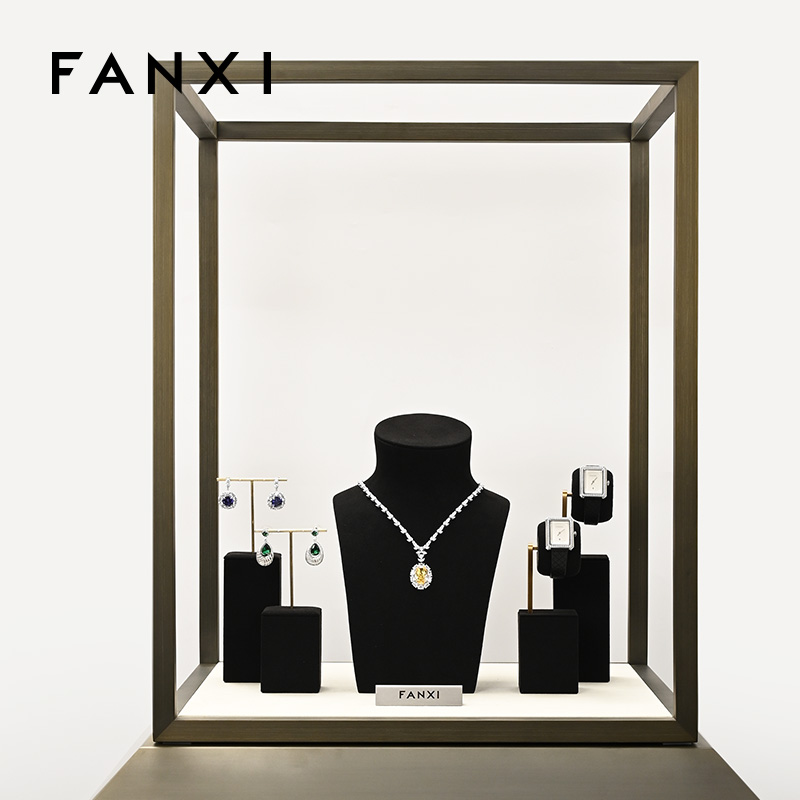 FANXI TT192 professional jewelry display stand for luxury jewelry display props custom jewelry stand display set