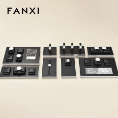 FANXI High End metal Watch Display Stand Custom PU leather Watch Display Holder