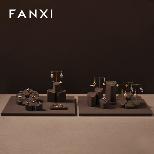 FANXI TT351 professional jewelry display stand for luxury jewelry display props custom jewelry stand display set