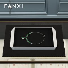FANXI P172 Luxury Jewelry Display Tray Earring Jewelry Packaging PU Tray Organizer Display Jewelry Tray for exhibidor de joyeria