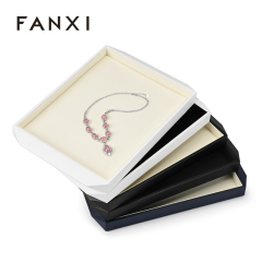 FANXI P172 Luxury Jewelry Display Tray Earring Jewelry Packaging PU Tray Organizer Display Jewelry Tray for exhibidor de joyeria