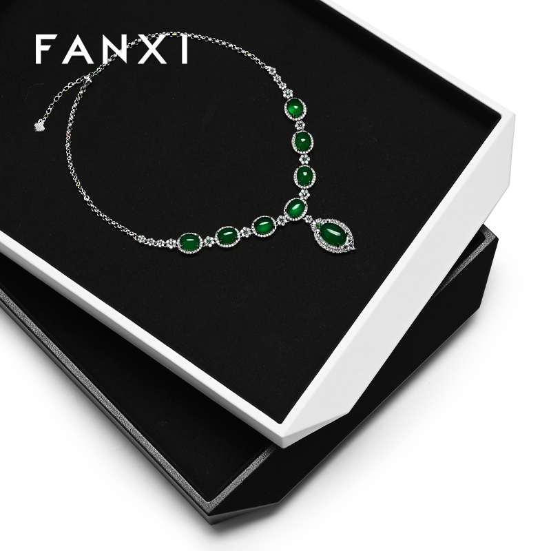 FANXI P172 Luxury Jewelry Display Tray Earring Jewelry Packaging PU Tray Organizer Display Jewelry Tray for exhibidor de joyeria