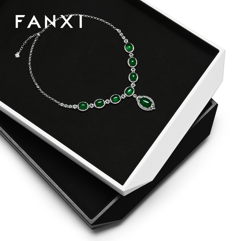 FANXI P172 Luxury Jewelry Display Tray Earring Jewelry Packaging PU Tray Organizer Display Jewelry Tray for exhibidor de joyeria