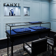 FANXI custom blue jewellery service tray for ring earrings necklace bracelet micofiber Jewelry Exhibitor tray