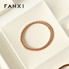 FANXI custom beige jewellery service tray for ring earrings necklace bracelet micofiber Jewelry Exhibitor tray