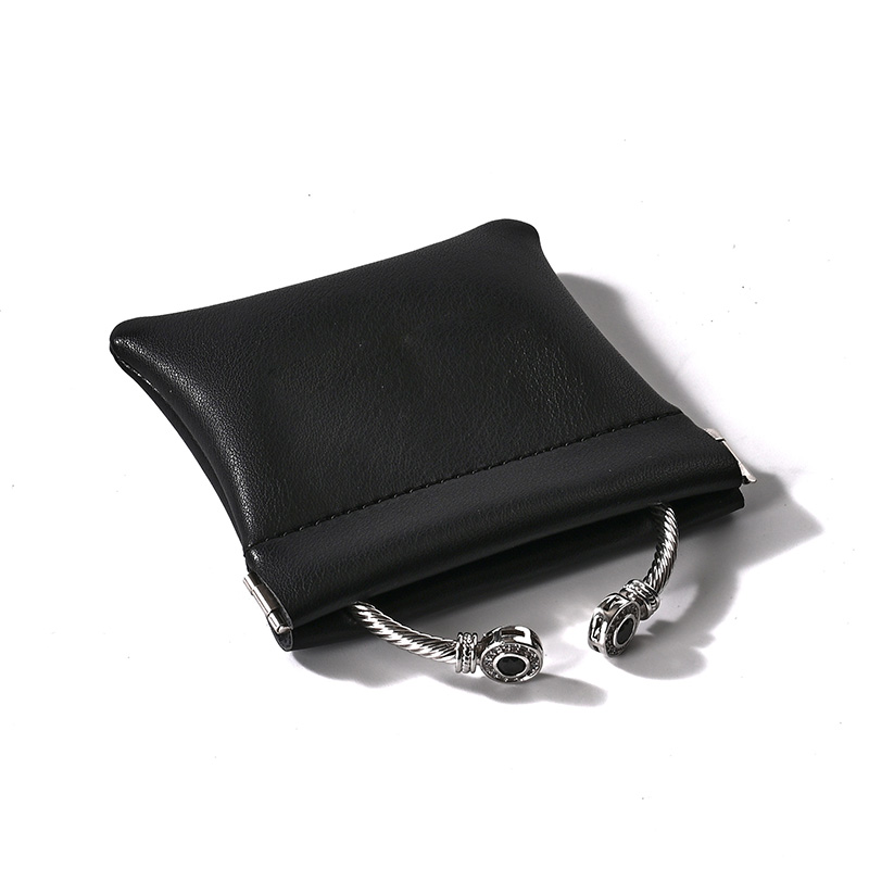 FANXI New arrival Luxury pu leather resin logo cover for makeup ring earring pendant package jewelry pouch