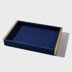 FANXI New Arrival Jewellery Display Trays With Microfiber Metal Ring Necklace Earring Holder Organizer
