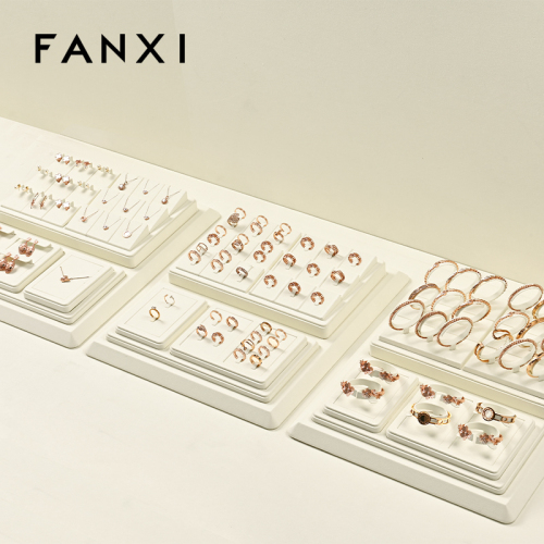FANXI Original customized Microfiber showcase jewelry display set jewelry display for retail shop