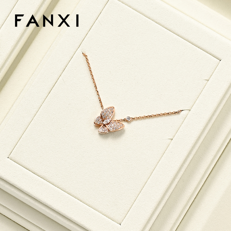 FANXI Original customized Microfiber showcase jewelry display set jewelry display for retail shop