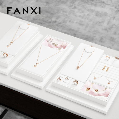FANXI TT323 Originality Jewellery Display Tray Custom DIY Bracelet Necklace Ring Earring Holder Jewelry Display Stand Set
