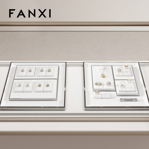 FANXI TT372 Originality Jewellery Display Tray Custom DIY Bracelet Necklace Ring Earring Holder Jewelry Display Stand Set