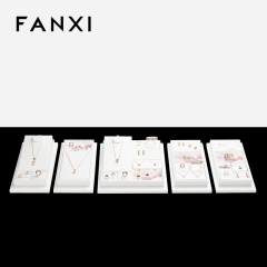 FANXI TT323 Originality Jewellery Display Tray Custom DIY Bracelet Necklace Ring Earring Holder Jewelry Display Stand Set
