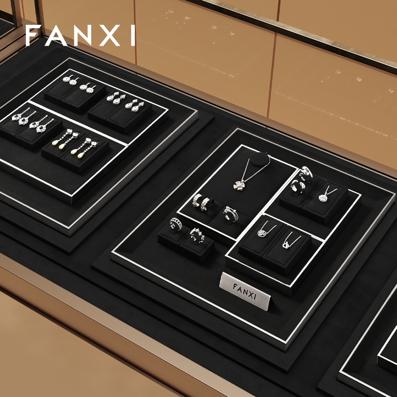 FANXI TT370 professional jewelry display stand for luxury jewelry display props custom jewelry stand display set
