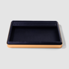 FANXI new design multi function BLUE PU leather jewelry display tray