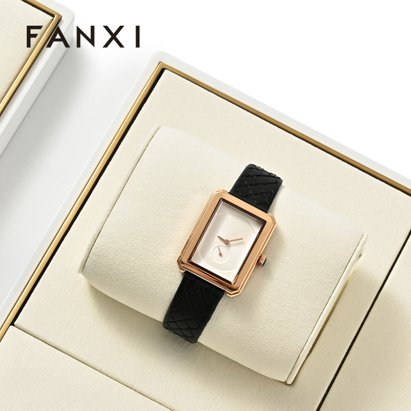 FANXI JS122 Fashion jewelry displays for store luxury Microfiber jewelry display props custom metal jewelry stand display set