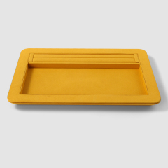 FANXI China Custom New Yellow PU Leather Jewelry Displays For Ring Earrings Bracelet Microfiber Jewelry Display Trays