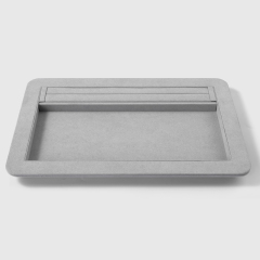 FANXI China Custom New Gray PU Leather Jewelry Displays For Ring Earrings Bracelet Microfiber Jewelry Display Trays