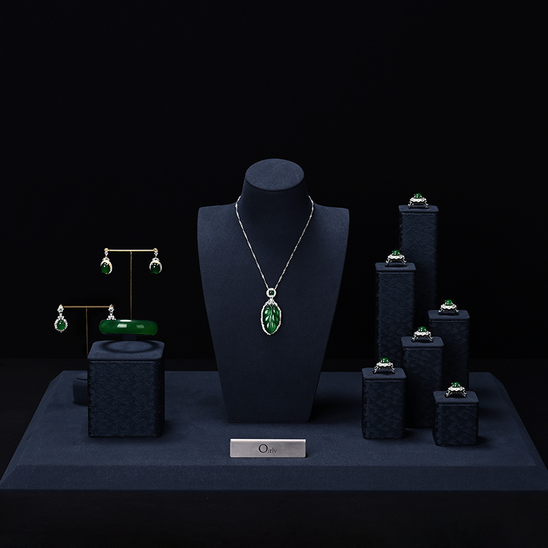 FANXI Original jewelry display set luxury jewellery display stands sets for window showcase props