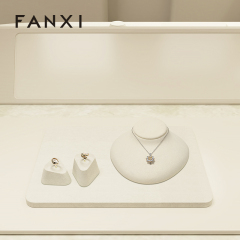 FANXI New arrival microfiber necklace bust display with different color