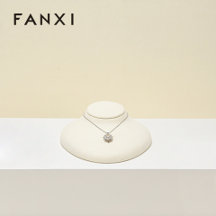 FANXI New arrival microfiber necklace bust display with different color