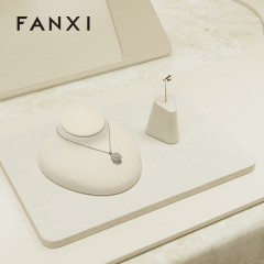 FANXI New arrival microfiber necklace bust display with different color