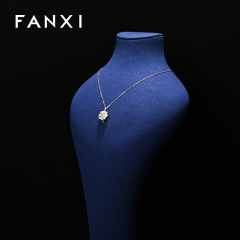 FANXI Microfiber pendant necklace display bust wholesale high quality customize logo jewerly display sets