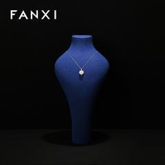 FANXI Microfiber pendant necklace display bust wholesale high quality customize logo jewerly display sets