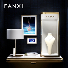 FANXI Microfiber pendant necklace display bust wholesale high quality customize logo jewerly display sets