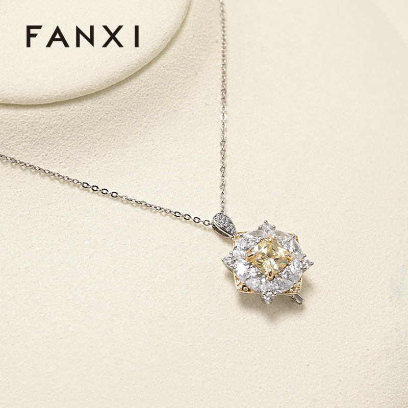 FANXI New arrival microfiber necklace bust display with different color