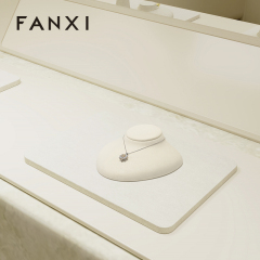 FANXI New arrival microfiber necklace bust display with different color