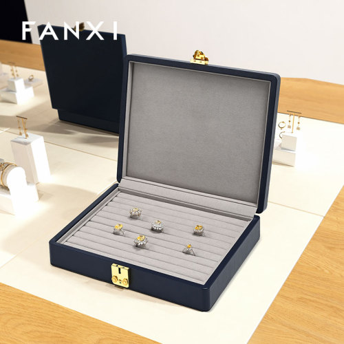 FANXI Custom Logo jewelry Gift storage Boxes For Ring Necklace Bracelet Bangle Earrings Packing
