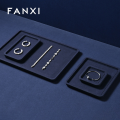 FANXI P199-202 Customized microfiber linen jewelry display tray Original necklace bracelet jewelry storage rack