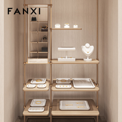 FANXI P199-202 Customized microfiber linen jewelry display tray Original necklace bracelet jewelry storage rack