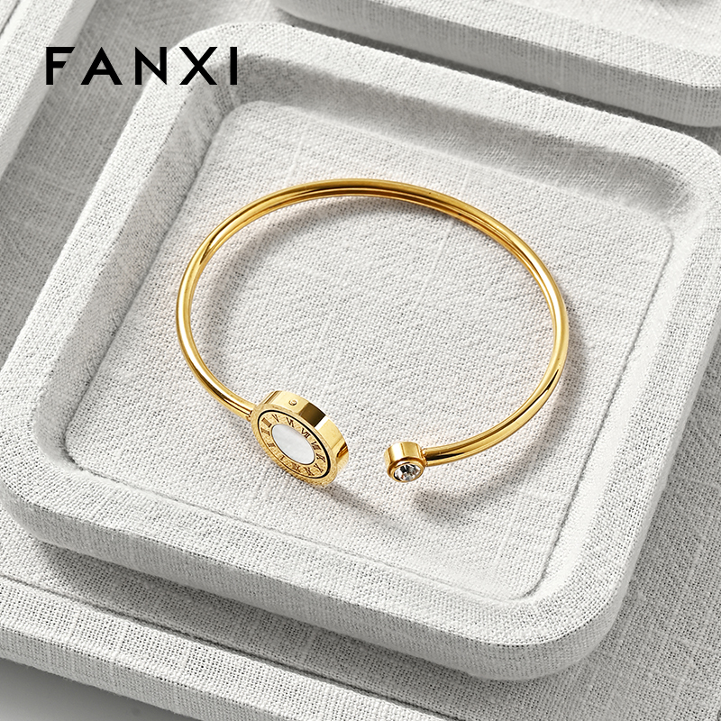 FANXI P199-202 Customized microfiber linen jewelry display tray Original necklace bracelet jewelry storage rack