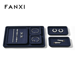FANXI P199-202 Customized microfiber linen jewelry display tray Original necklace bracelet jewelry storage rack