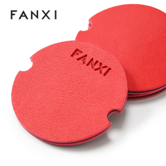 FANXI PJ002 Circular PU leather ring piece creative multi-color leather ring counter display props