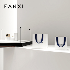 FANXI D066 Jewelry Gift Bag Jewelry Storage Bag Handbag Blue Ribbon Jewelry Bag Packaging Bag Customization