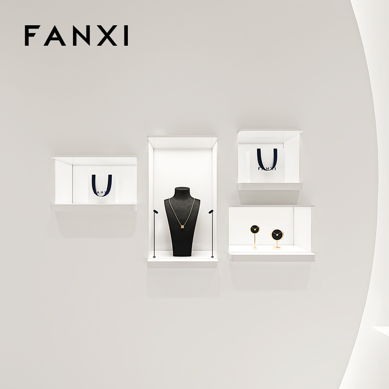 FANXI D066 Jewelry Gift Bag Jewelry Storage Bag Handbag Blue Ribbon Jewelry Bag Packaging Bag Customization