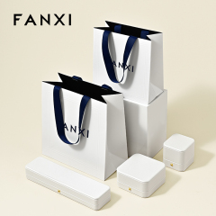 FANXI D066 Jewelry Gift Bag Jewelry Storage Bag Handbag Blue Ribbon Jewelry Bag Packaging Bag Customization